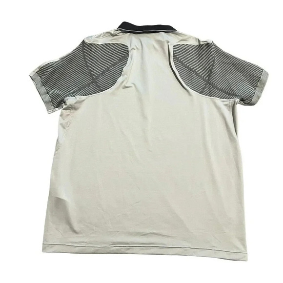 UYN Freemove Performance Polo Shirt Mens Size Large Grey Black Short Sleeve - Picture 7 of 8